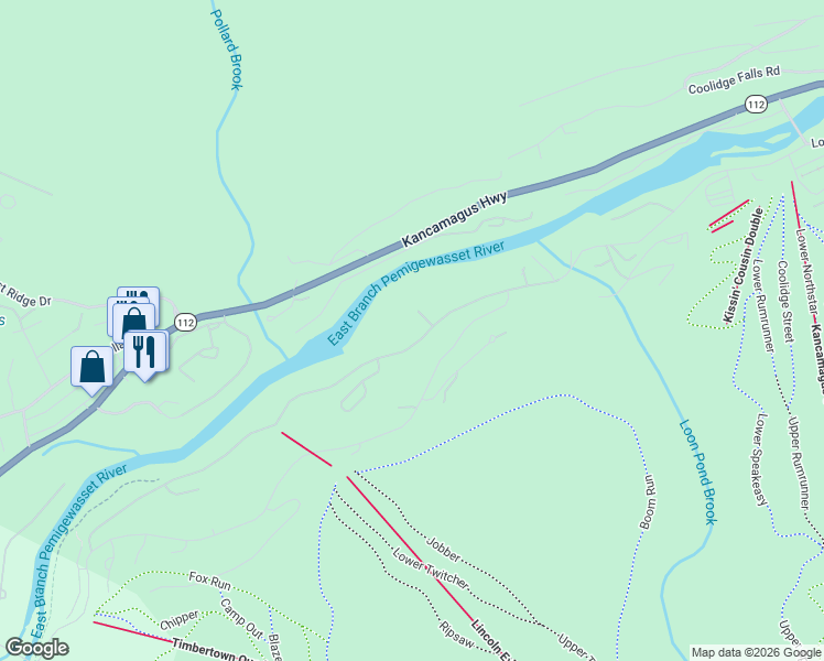 map of restaurants, bars, coffee shops, grocery stores, and more near 174 South Peak Road in Lincoln