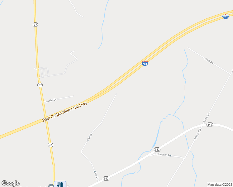 map of restaurants, bars, coffee shops, grocery stores, and more near 26189 Allen Drive in Watertown