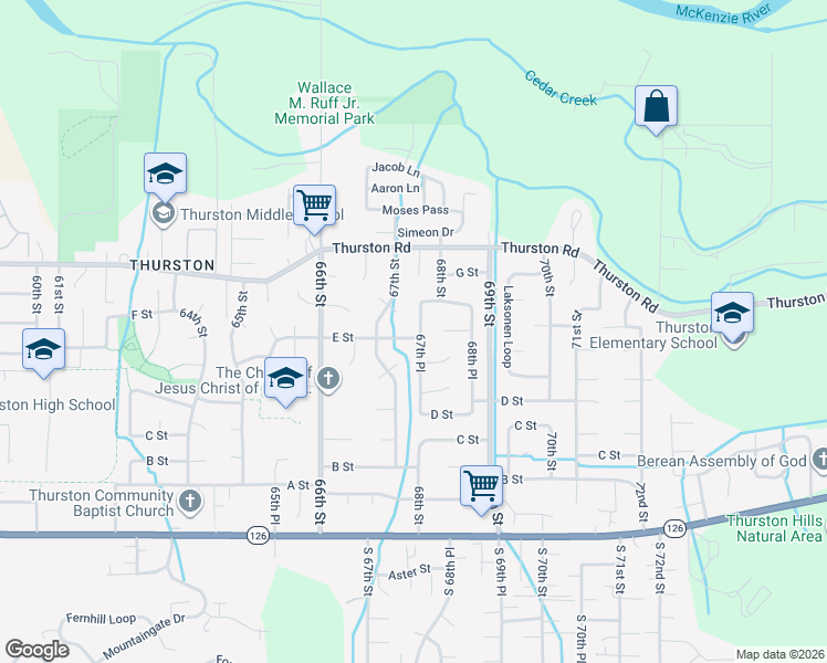 map of restaurants, bars, coffee shops, grocery stores, and more near 688 67th Place in Springfield
