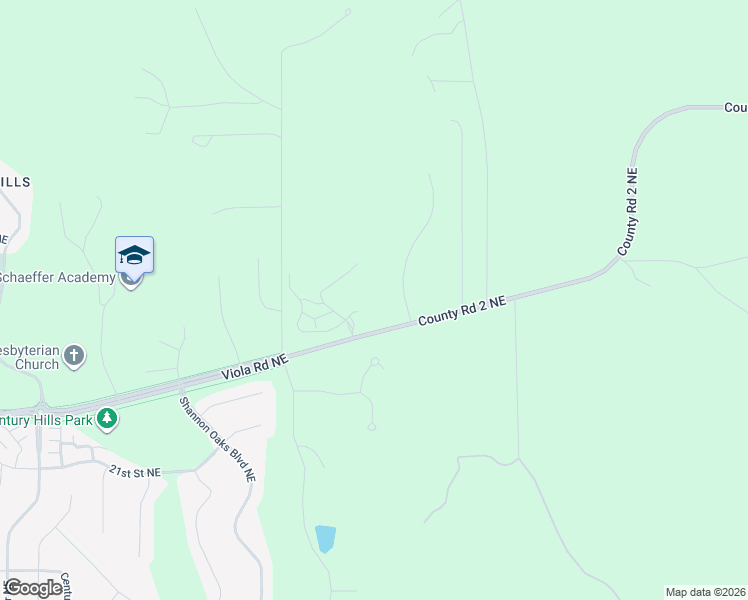 map of restaurants, bars, coffee shops, grocery stores, and more near 2804 Serenity Lane Northeast in Rochester