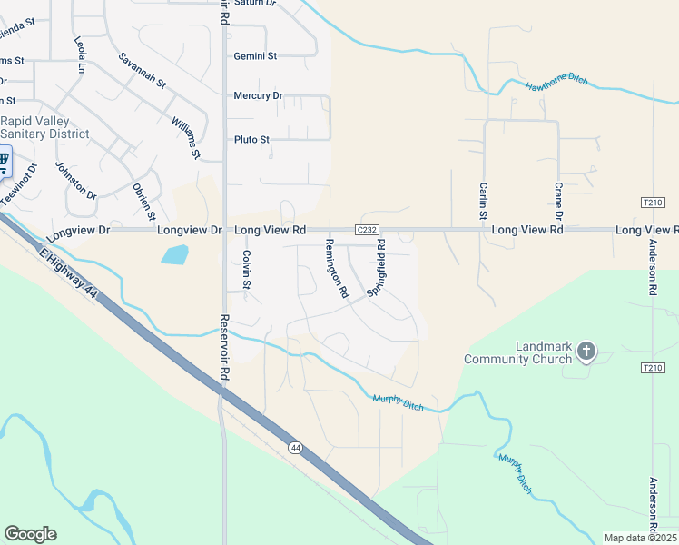 map of restaurants, bars, coffee shops, grocery stores, and more near 3392 Remington Road in Rapid City