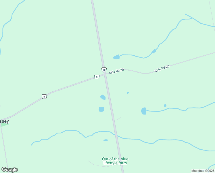 map of restaurants, bars, coffee shops, grocery stores, and more near 934619 Airport Road in Orangeville