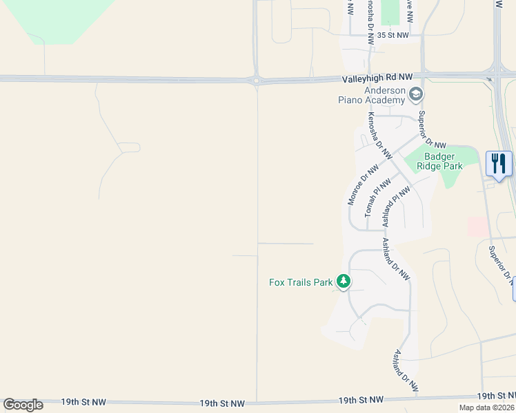 map of restaurants, bars, coffee shops, grocery stores, and more near 2758 50th Avenue Northwest in Rochester