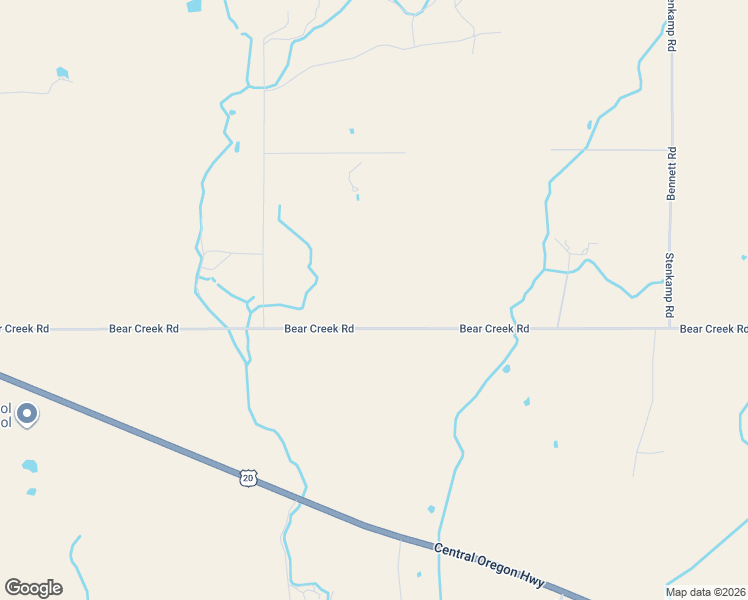 map of restaurants, bars, coffee shops, grocery stores, and more near 22930 Bear Creek Road in Bend