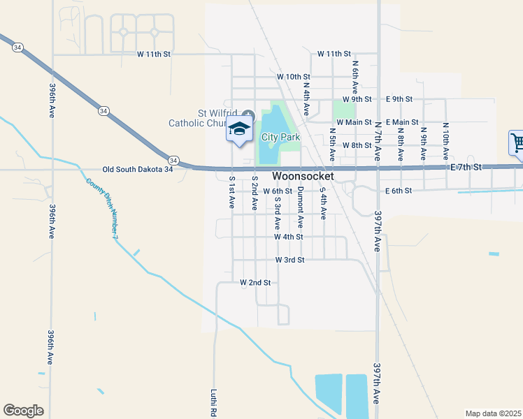 map of restaurants, bars, coffee shops, grocery stores, and more near 208 South 2nd Avenue in Woonsocket