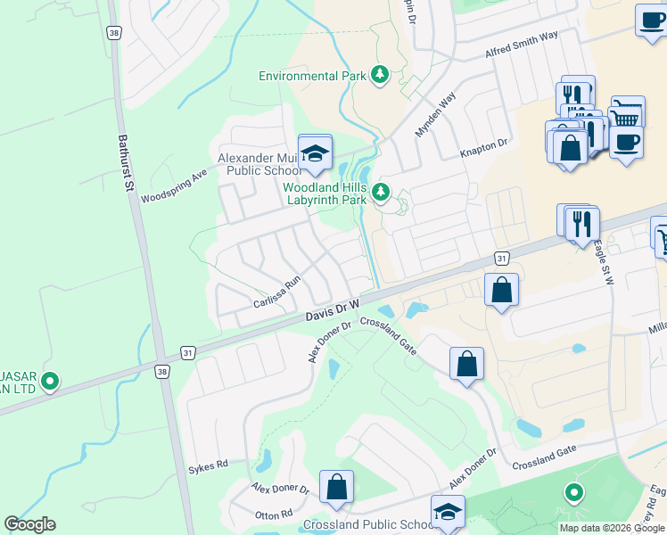map of restaurants, bars, coffee shops, grocery stores, and more near 22 Ford Wilson Boulevard in Newmarket