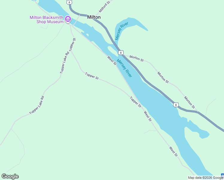 map of restaurants, bars, coffee shops, grocery stores, and more near 62 Tupper Street in Milton