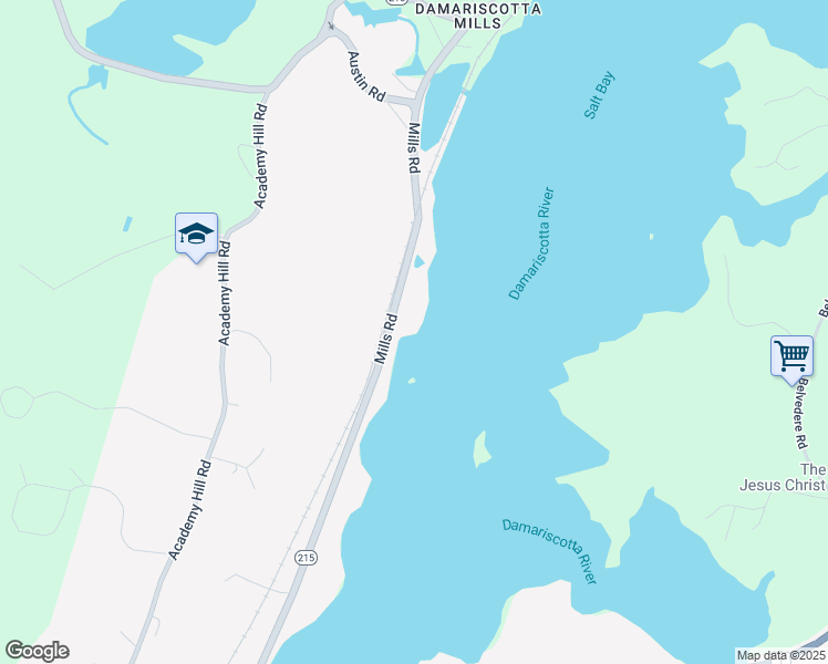 map of restaurants, bars, coffee shops, grocery stores, and more near 289 Mills Road in Newcastle