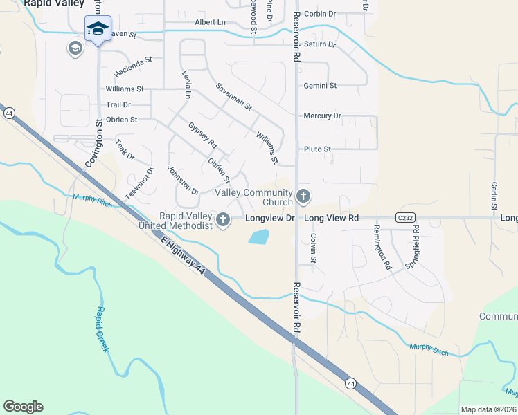 map of restaurants, bars, coffee shops, grocery stores, and more near 3274 San Bernardo Street in Rapid City