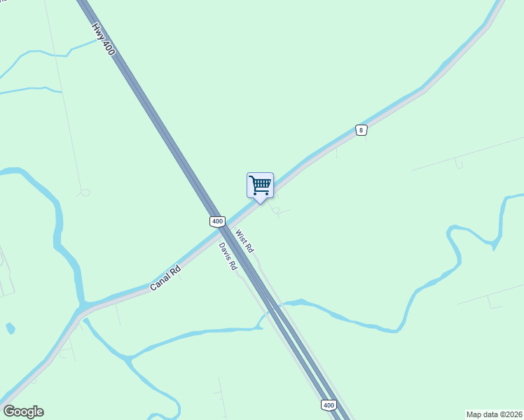 map of restaurants, bars, coffee shops, grocery stores, and more near 1153 Canal Road in Bradford West Gwillimbury