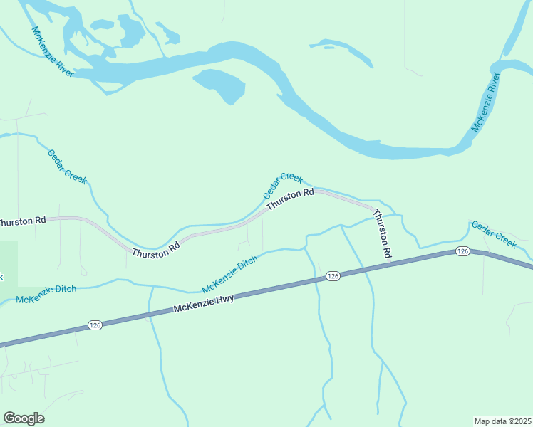 map of restaurants, bars, coffee shops, grocery stores, and more near 6625 Thurston Road in Springfield