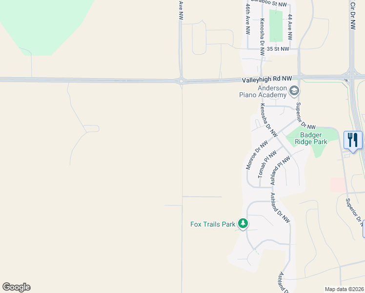 map of restaurants, bars, coffee shops, grocery stores, and more near 2863 50th Avenue Northwest in Rochester