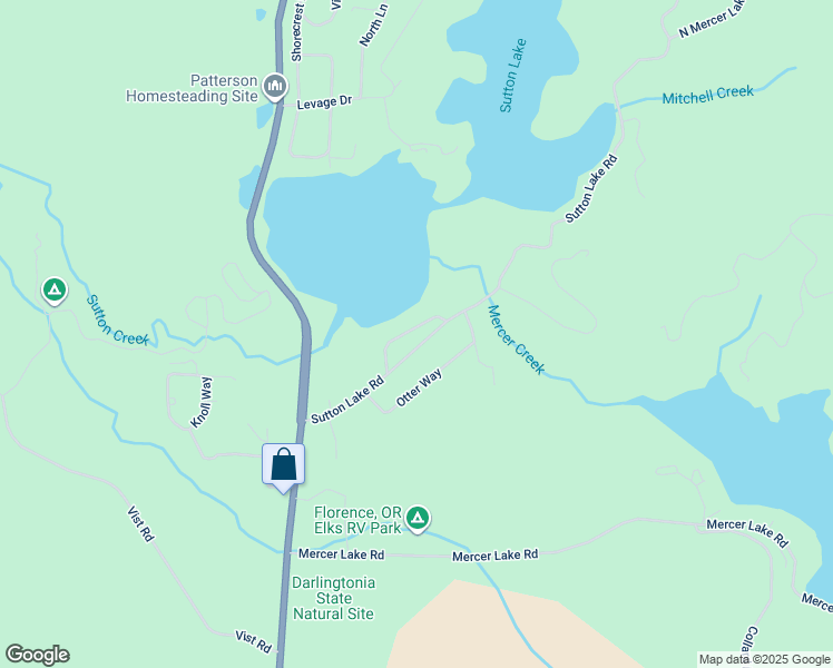 map of restaurants, bars, coffee shops, grocery stores, and more near 5590 South Shore Drive in Florence