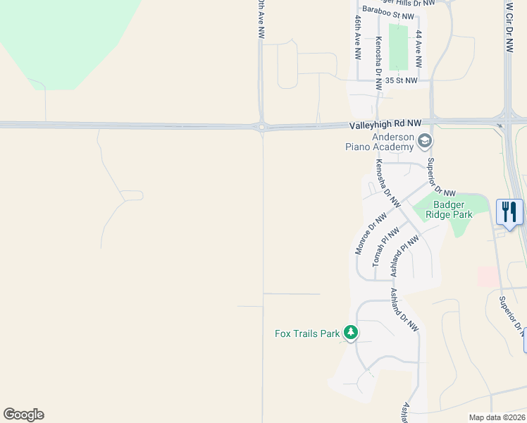 map of restaurants, bars, coffee shops, grocery stores, and more near 2915 50th Avenue Northwest in Rochester