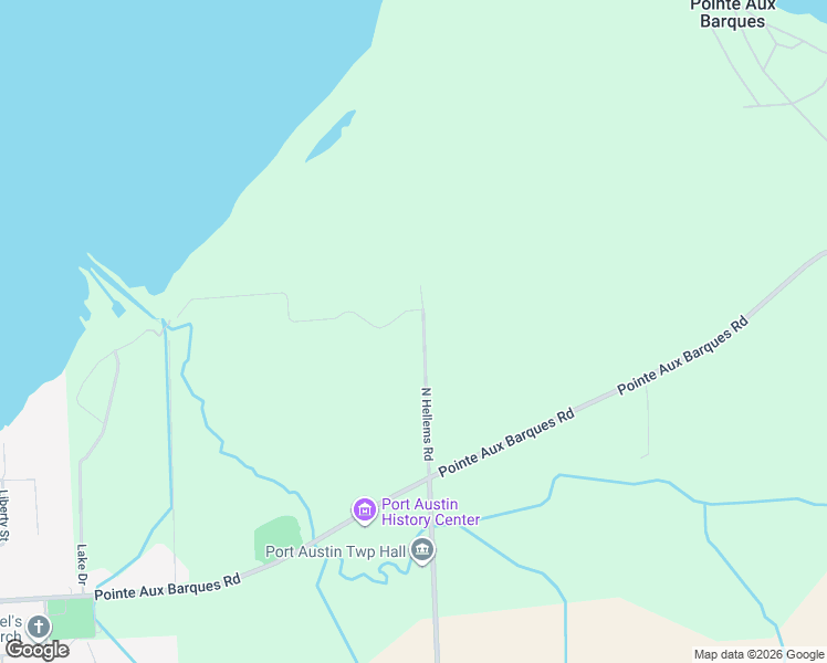 map of restaurants, bars, coffee shops, grocery stores, and more near North Hellems Road in Port Austin
