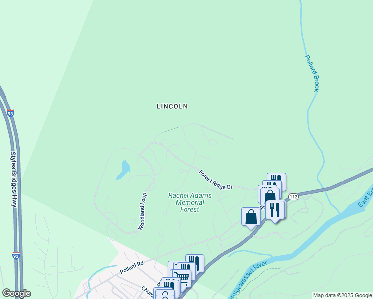 map of restaurants, bars, coffee shops, grocery stores, and more near 5 Spruce Drive in Lincoln