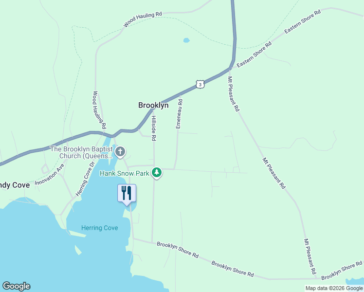 map of restaurants, bars, coffee shops, grocery stores, and more near 14 Eastward Avenue in Brooklyn