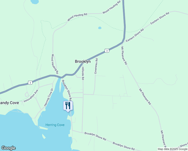 map of restaurants, bars, coffee shops, grocery stores, and more near 58 Emeneau Road in Brooklyn