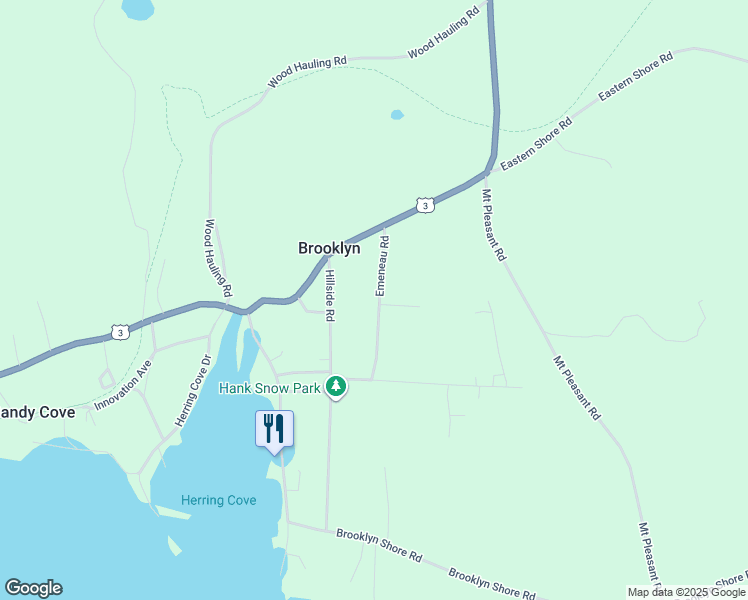 map of restaurants, bars, coffee shops, grocery stores, and more near 58 Emeneau Road in Brooklyn