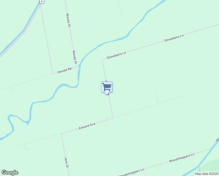 map of restaurants, bars, coffee shops, grocery stores, and more near 695 Strawberry Lane in Newmarket
