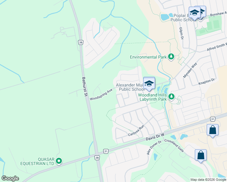 map of restaurants, bars, coffee shops, grocery stores, and more near 192 Woodspring Avenue in Newmarket