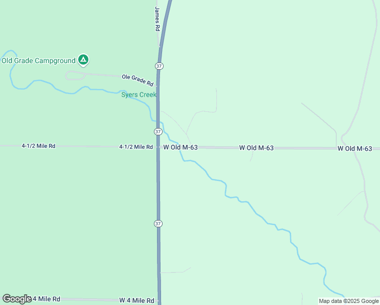 map of restaurants, bars, coffee shops, grocery stores, and more near 1853 West Old M-63 in Luther