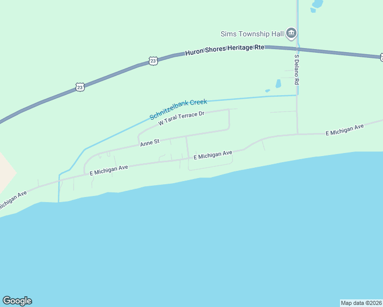 map of restaurants, bars, coffee shops, grocery stores, and more near 4257-4351 East Michigan Avenue in Au Gres
