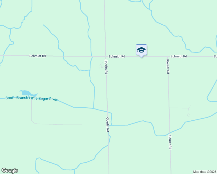 map of restaurants, bars, coffee shops, grocery stores, and more near 2801-2999 Oberlin Road in Gladwin