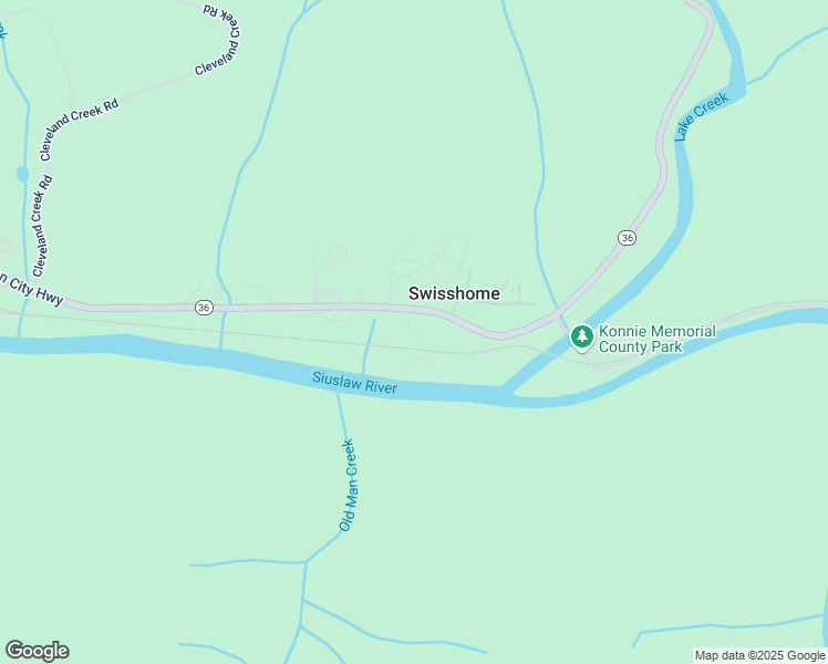 map of restaurants, bars, coffee shops, grocery stores, and more near Swisshome Station Road in Swisshome