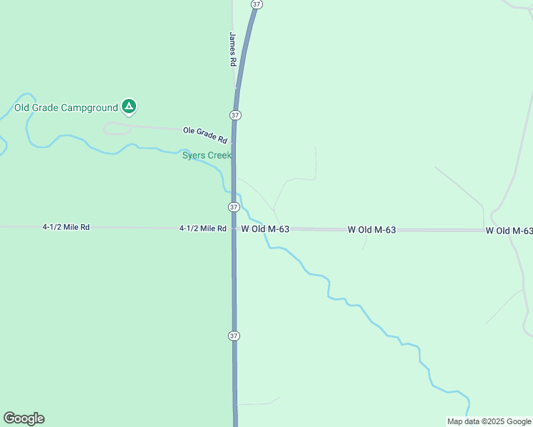map of restaurants, bars, coffee shops, grocery stores, and more near 1853 West Old M-63 in Luther