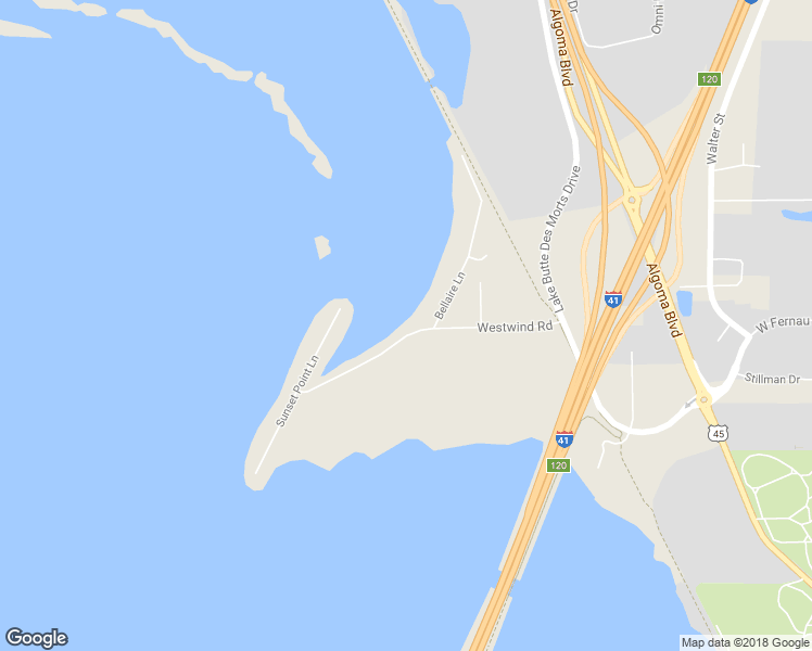 map of restaurants, bars, coffee shops, grocery stores, and more near 2214 Westwind Road in Oshkosh