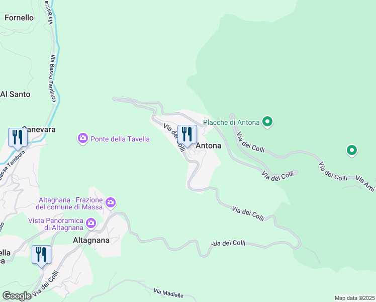 map of restaurants, bars, coffee shops, grocery stores, and more near in Antona