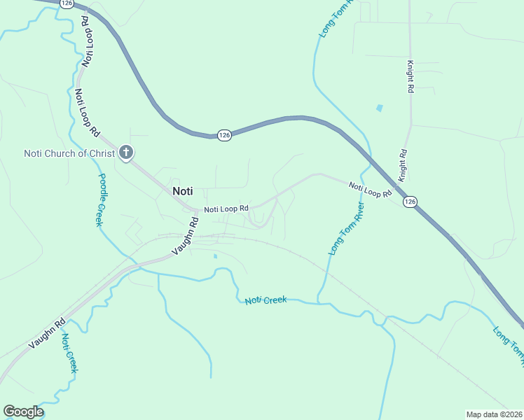 map of restaurants, bars, coffee shops, grocery stores, and more near 22642 Noti Loop Road in Veneta