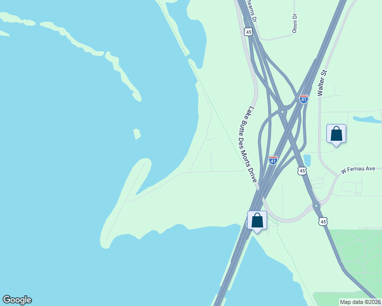 map of restaurants, bars, coffee shops, grocery stores, and more near 3019 Bellaire Lane in Oshkosh