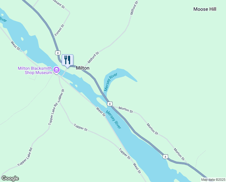 map of restaurants, bars, coffee shops, grocery stores, and more near in Milton