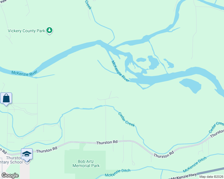 map of restaurants, bars, coffee shops, grocery stores, and more near 7924 Thurston Road in Springfield