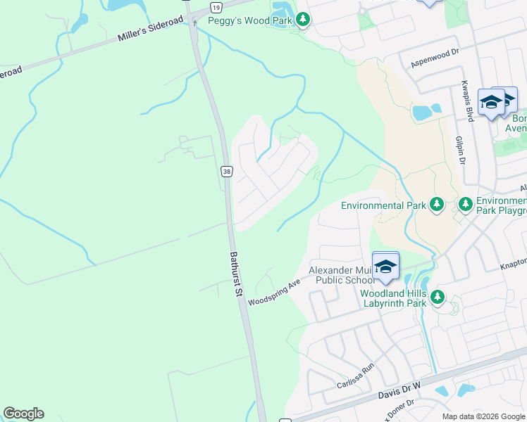 map of restaurants, bars, coffee shops, grocery stores, and more near 545 Clifford Perry Place in Newmarket