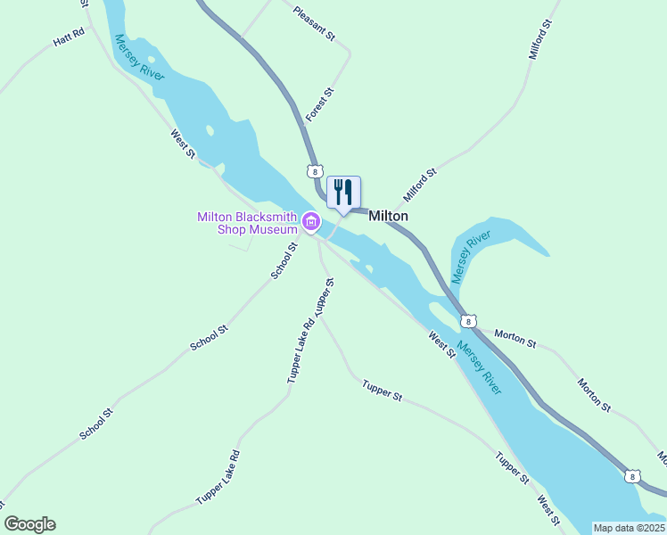 map of restaurants, bars, coffee shops, grocery stores, and more near 336 West Street in Milton