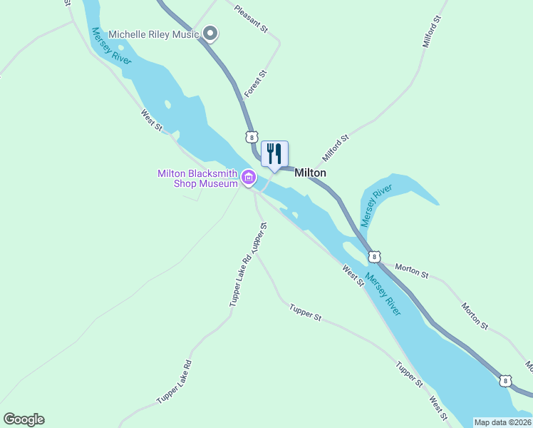 map of restaurants, bars, coffee shops, grocery stores, and more near 336 West Street in Milton