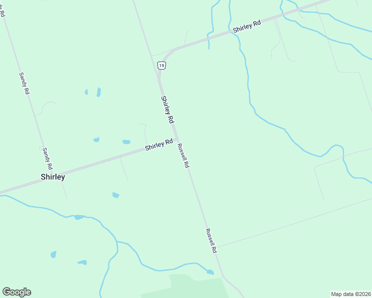 map of restaurants, bars, coffee shops, grocery stores, and more near 2404 Shirley Road in Port Perry