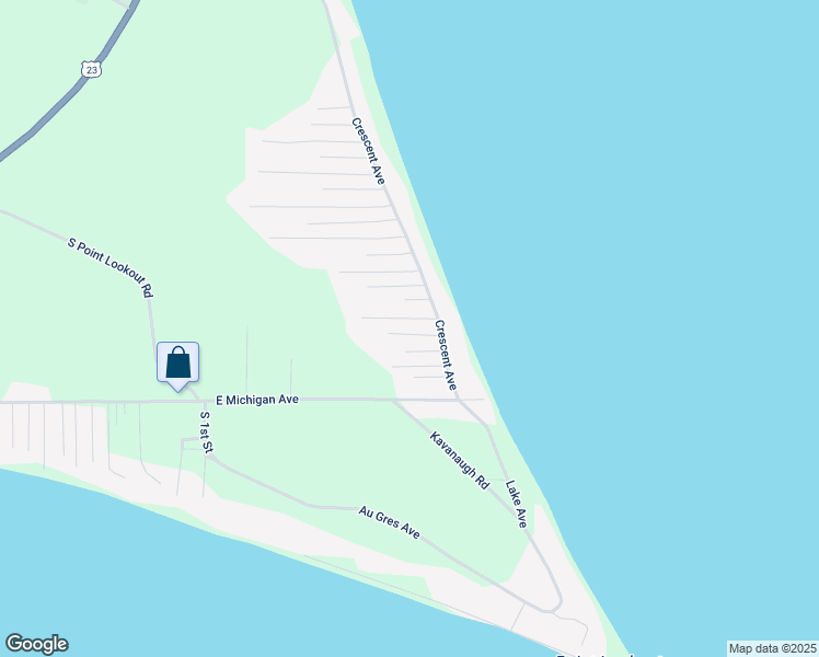 map of restaurants, bars, coffee shops, grocery stores, and more near 5379-5463 East 5th Street in Au Gres