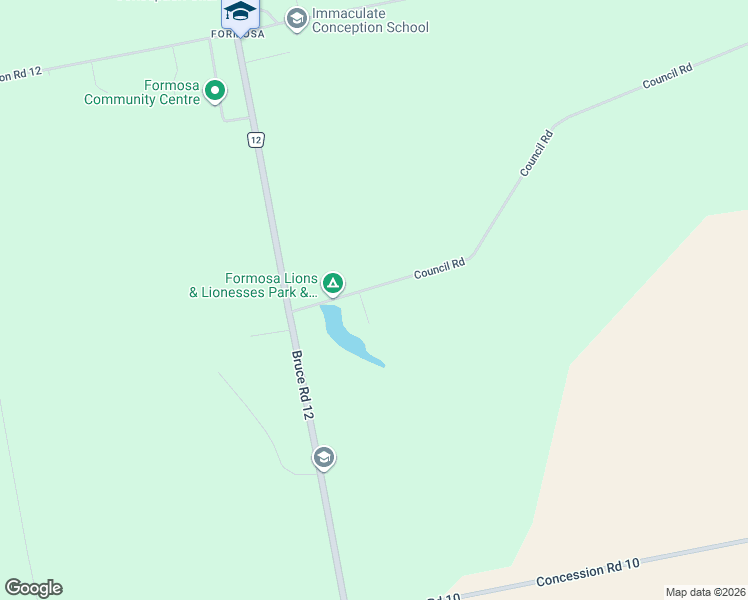 map of restaurants, bars, coffee shops, grocery stores, and more near 187 Council Road in Mildmay