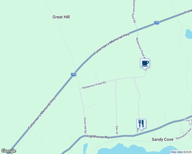 map of restaurants, bars, coffee shops, grocery stores, and more near James Street in Region of Queens Municipality