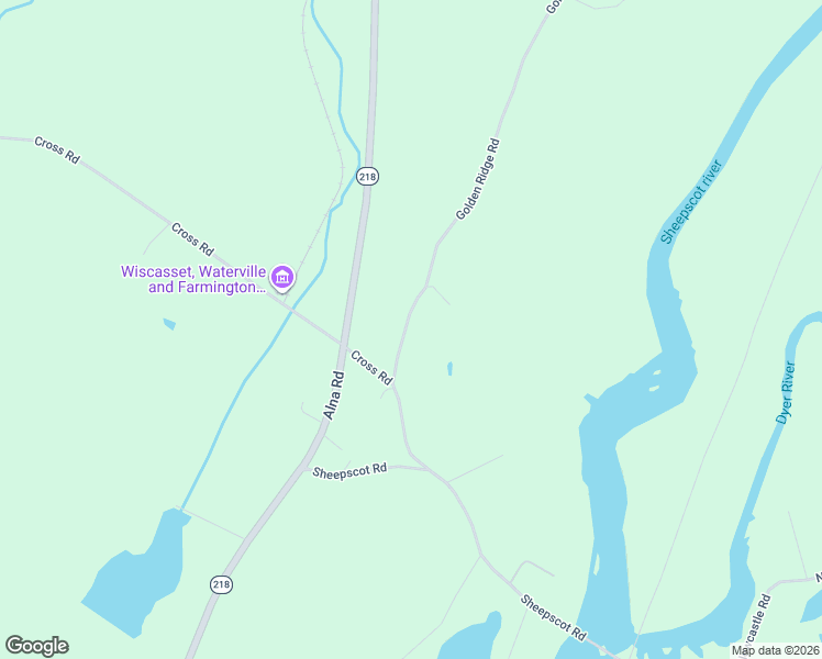 map of restaurants, bars, coffee shops, grocery stores, and more near 216 Golden Ridge Road in Alna