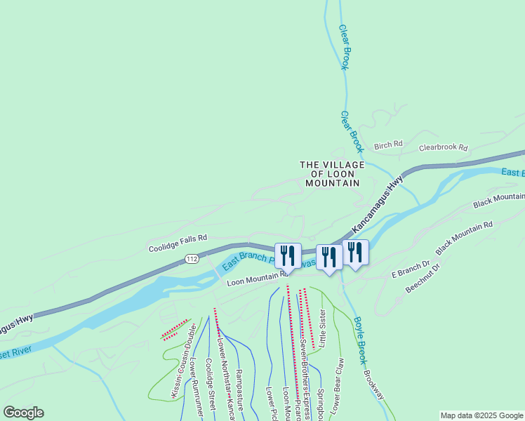 map of restaurants, bars, coffee shops, grocery stores, and more near 19 Big Coolidge Road in Lincoln
