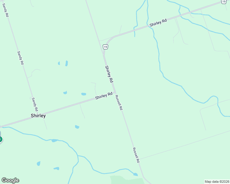 map of restaurants, bars, coffee shops, grocery stores, and more near 2404 Shirley Road in Port Perry