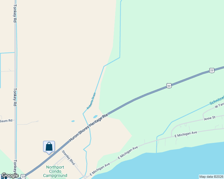map of restaurants, bars, coffee shops, grocery stores, and more near in Au Gres