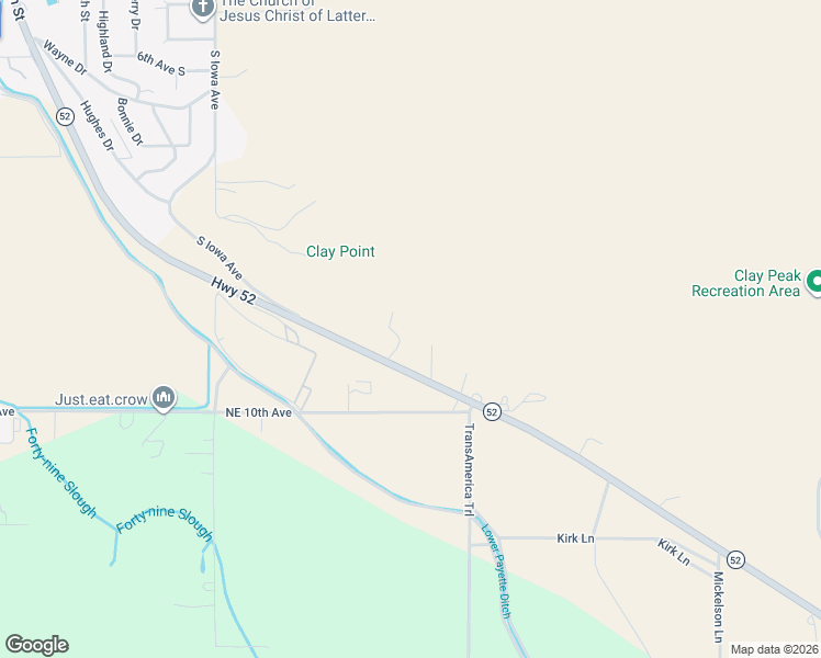 map of restaurants, bars, coffee shops, grocery stores, and more near 2180 Idaho 52 in Payette