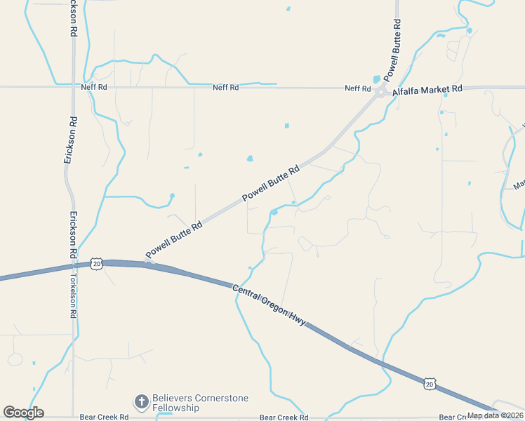 map of restaurants, bars, coffee shops, grocery stores, and more near 62270 Powell Butte Road in Bend
