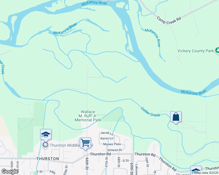 map of restaurants, bars, coffee shops, grocery stores, and more near 1498 66th Street in Springfield
